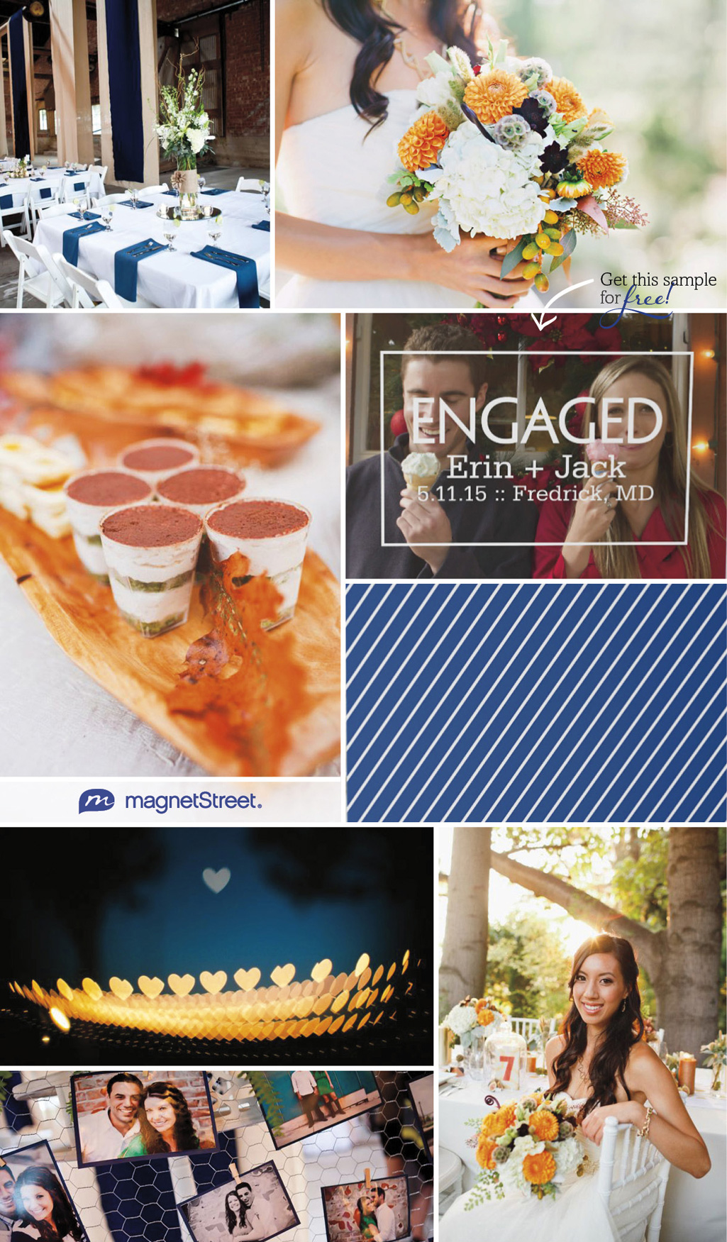 Modern wedding inspiration + modern photo Save the Date Card