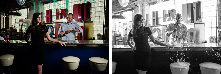 Chicago + Champagne Engagement Photos