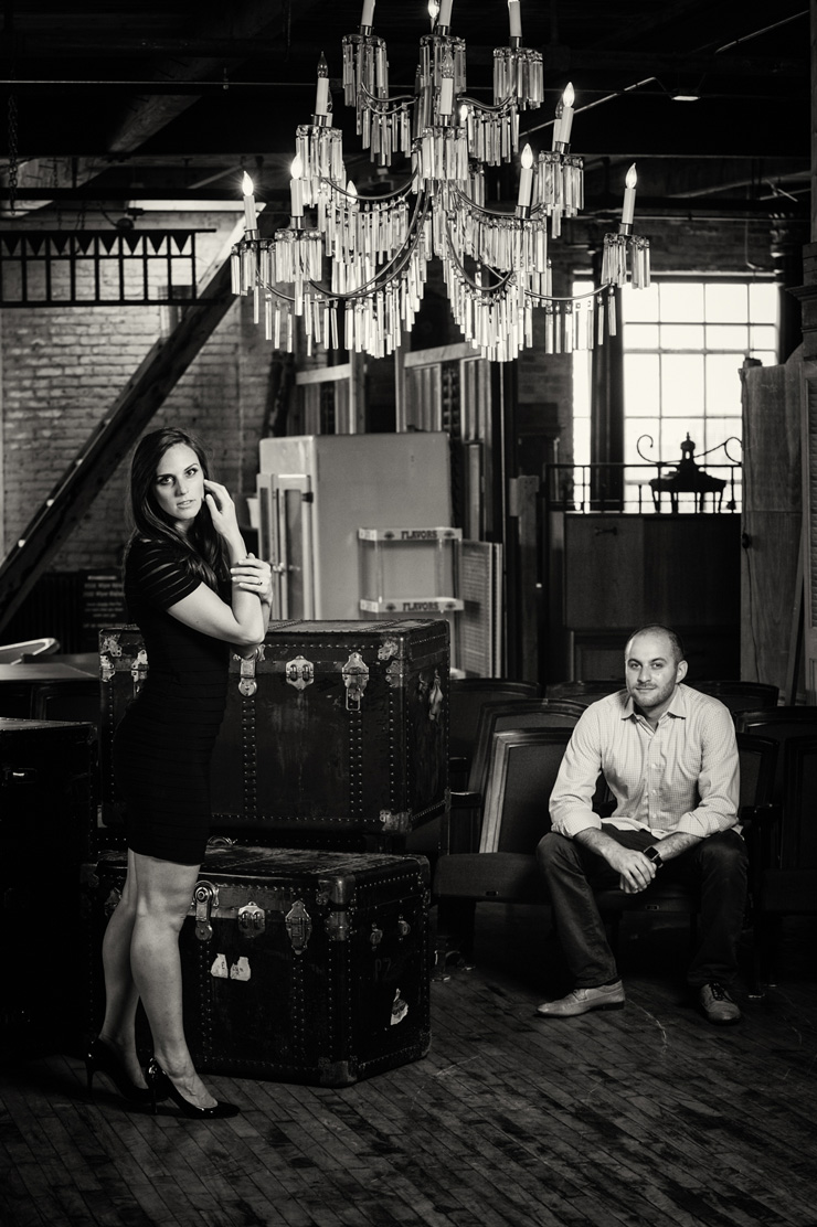 Salvage One antique store engagement pic Salvage One antique store engagement pic