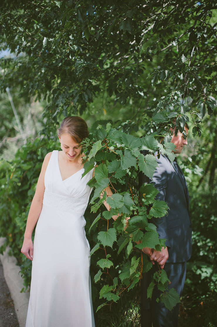 First Look wedding photo