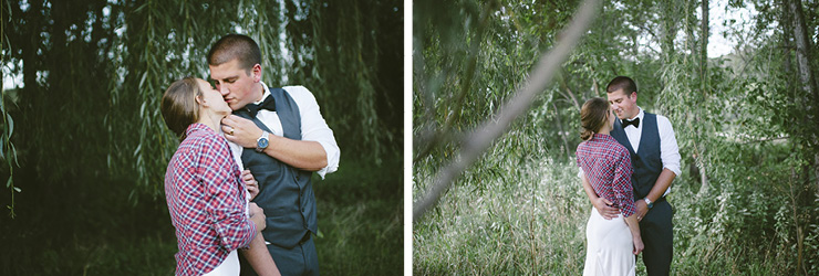 Rachel and Joe forest wedding photos
