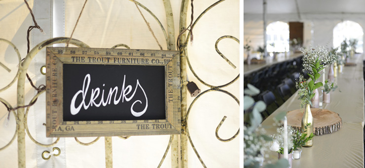 DIY in natural organic wedding