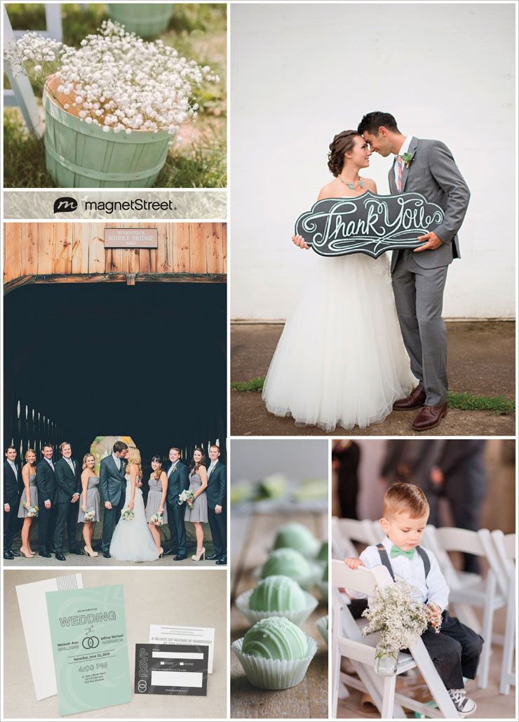 Typography wedding invitation from MagnetStreet 