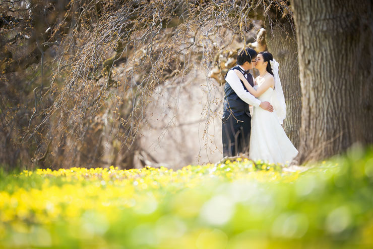 Kissing in the woods