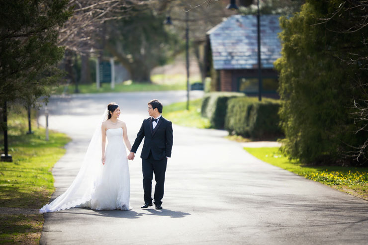 Walking down the road wedding photo idea Wedding photo idea of couple "walking down the road"