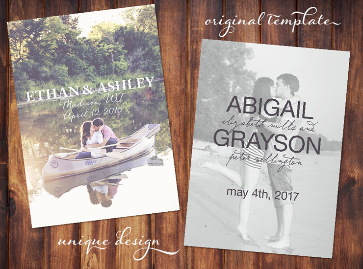 live.laugh.love Unique Save the Dates before & after design