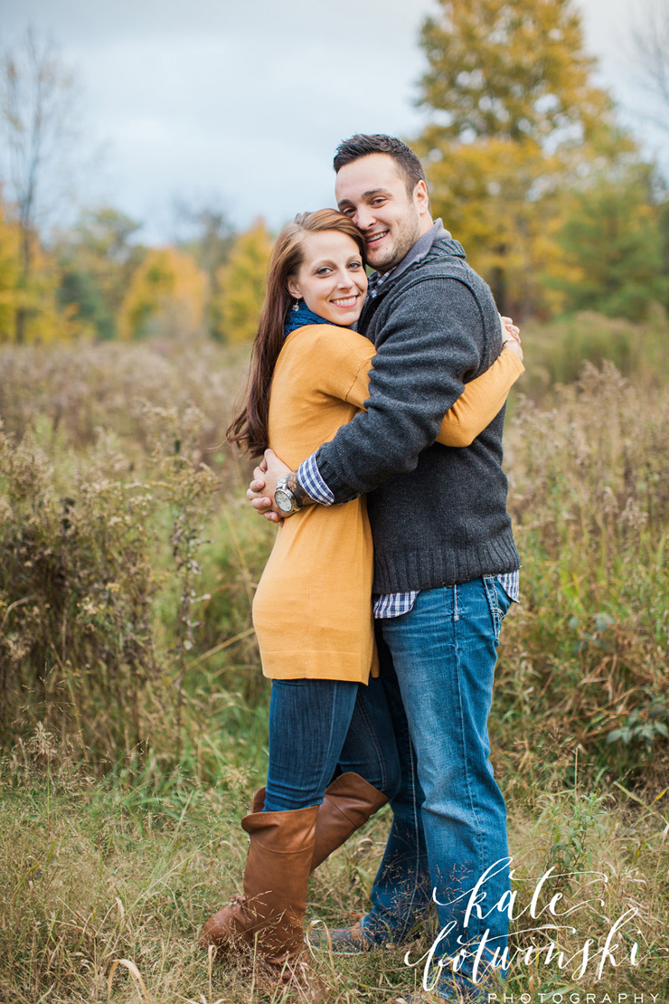 Fall Engagement Session in Wisconsin Countryside