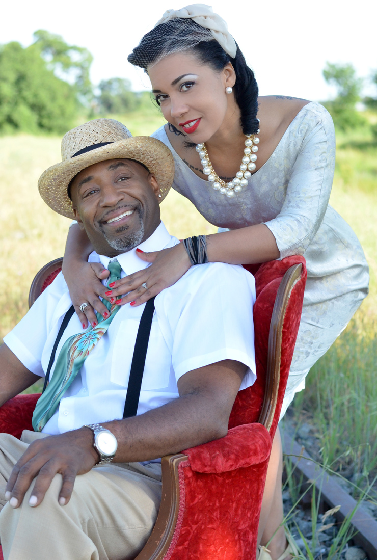 Cheryl and Kevin's vintage meets rustic engagement shoot