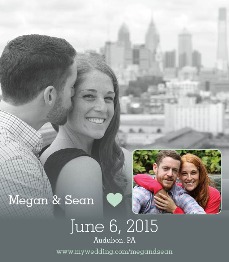 mint rustic wedding save the date