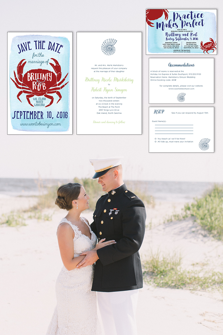 Marvelous Military Beach Wedding in North Carolina