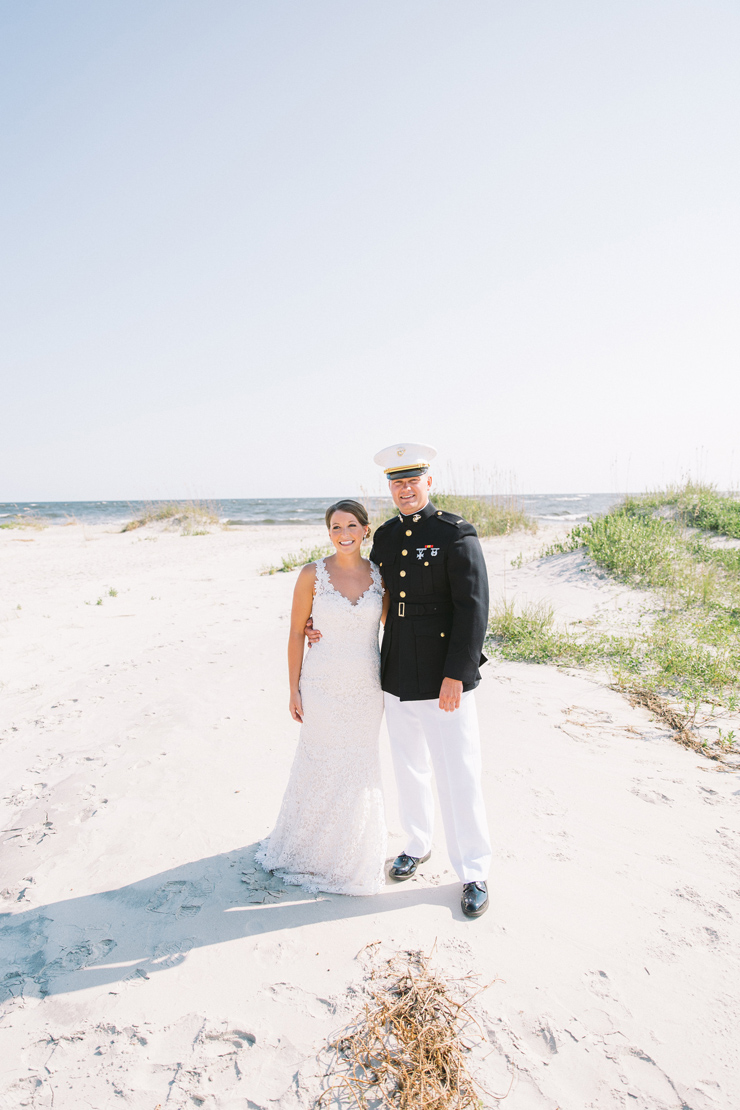Marvelous Military Beach Wedding in North Carolina