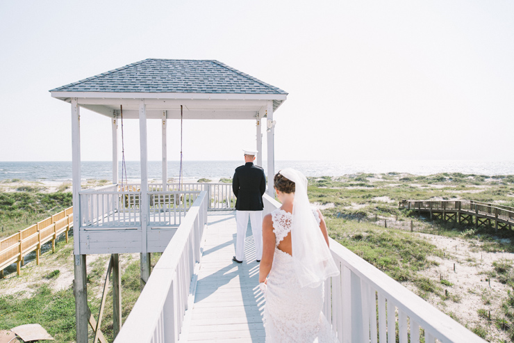 Marvelous Military Beach Wedding in North Carolina