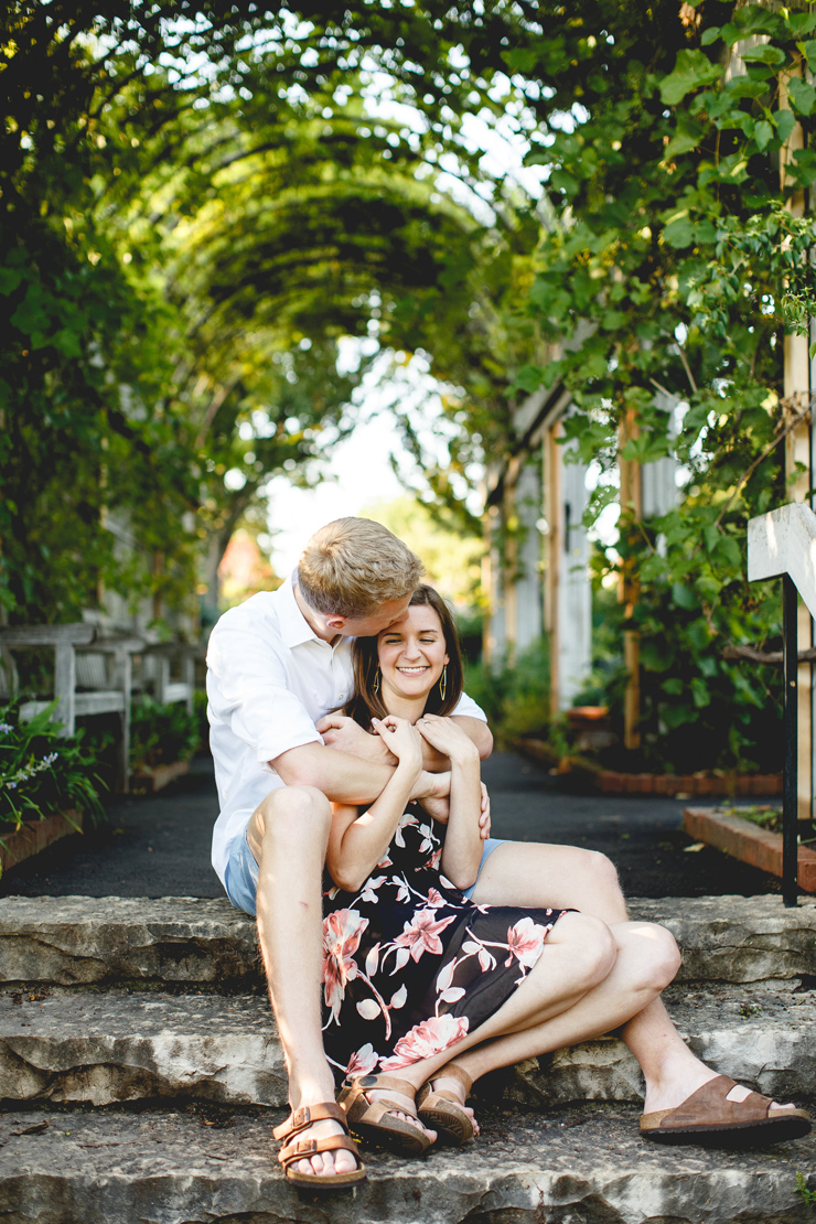 Whimsical Garden Engagement 