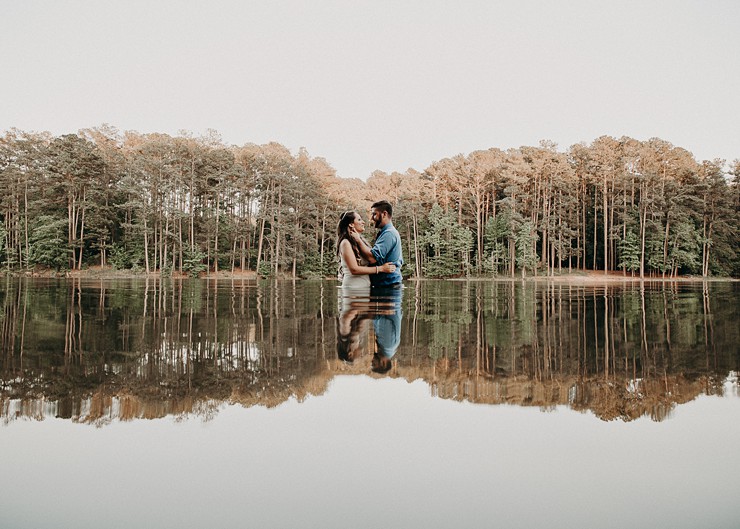 Modern Engagement Shoot Meets "Trash the Dress"