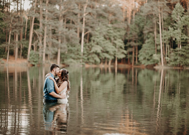 Modern Engagement Shoot Meets "Trash the Dress"