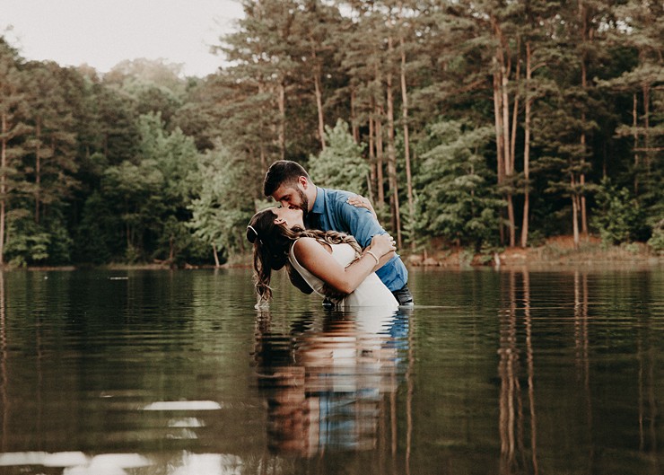 Modern Engagement Shoot Meets "Trash the Dress"