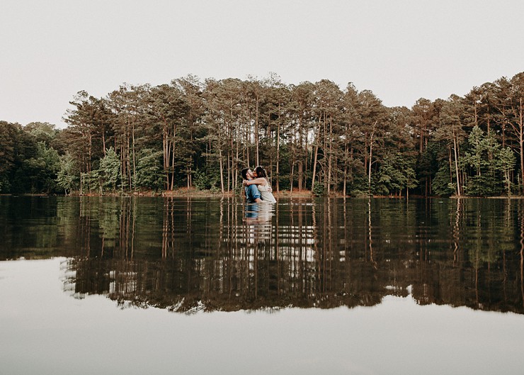 Modern Engagement Shoot Meets "Trash the Dress"