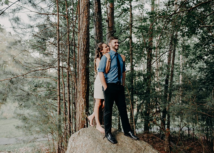 Modern Engagement Shoot Meets "Trash the Dress"