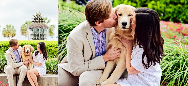 Super Sweet Charleston Pineapple Fountain Engagement Session
