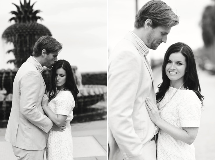 Super Sweet Charleston Pineapple Fountain Engagement Session