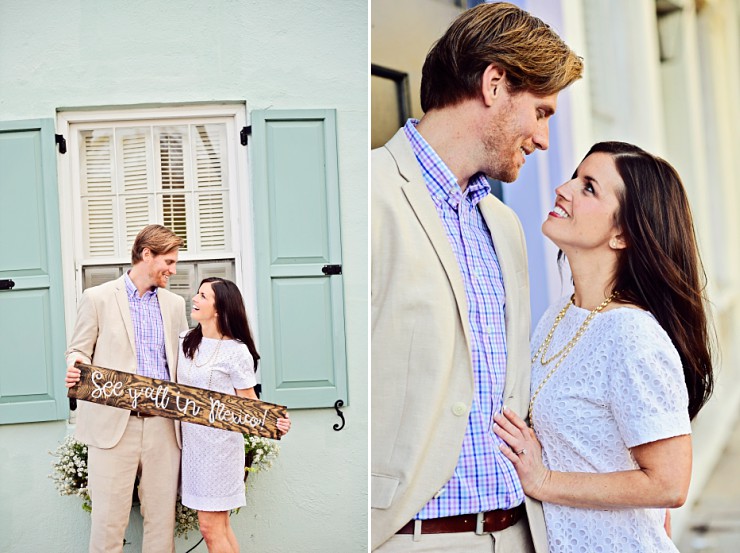 Super Sweet Charleston Pineapple Fountain Engagement Session