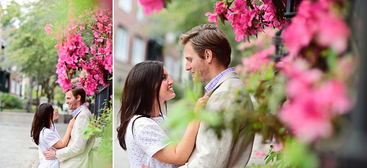 Super Sweet Charleston Pineapple Fountain Engagement Session