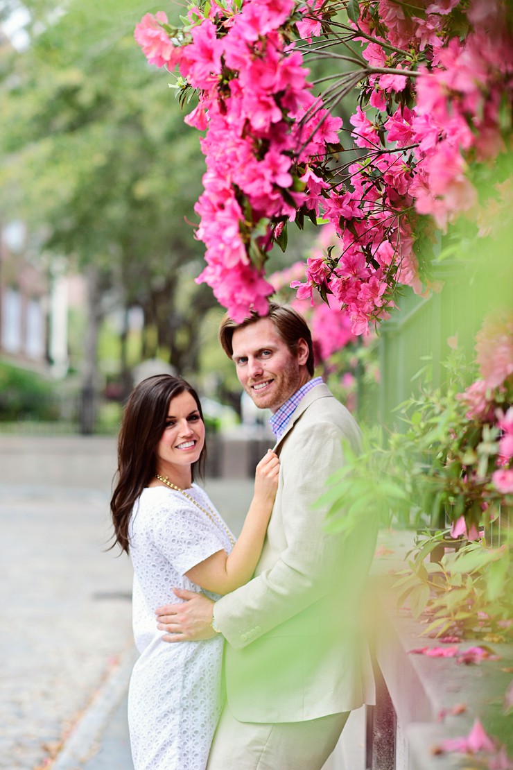 Super Sweet Charleston Pineapple Fountain Engagement Session