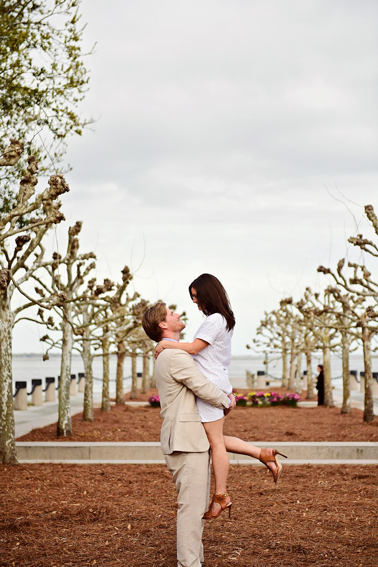 Super Sweet Charleston Pineapple Fountain Engagement Session