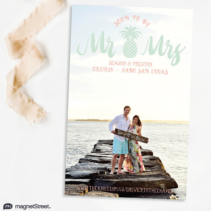 Super Sweet Charleston Pineapple Fountain Engagement Session