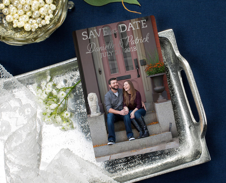 Be Inspired By Real (Pretty) Custom Foil Save the Dates That Shine
