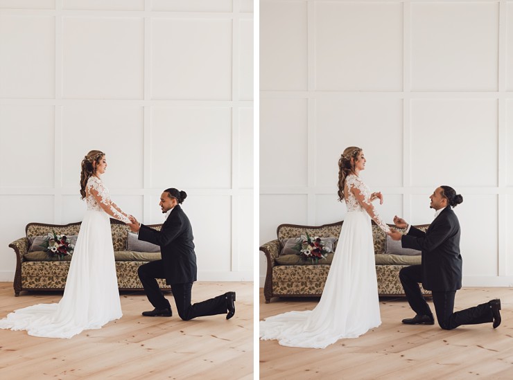 Moody Wedding Styled Shoot With A Real Surprise Proposal