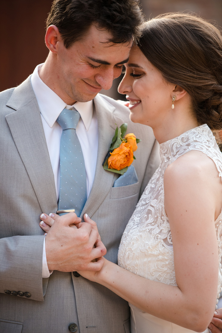 Elegant + Traditional Orange and Blue Wedding At The Gallery