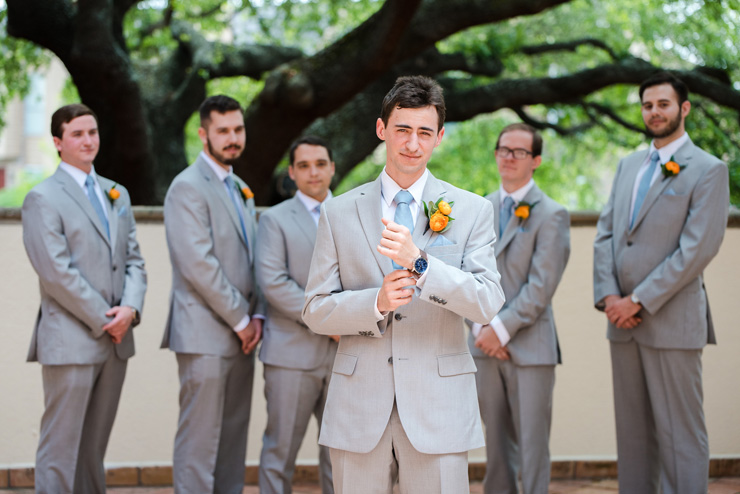 Elegant + Traditional Orange and Blue Wedding At The Gallery
