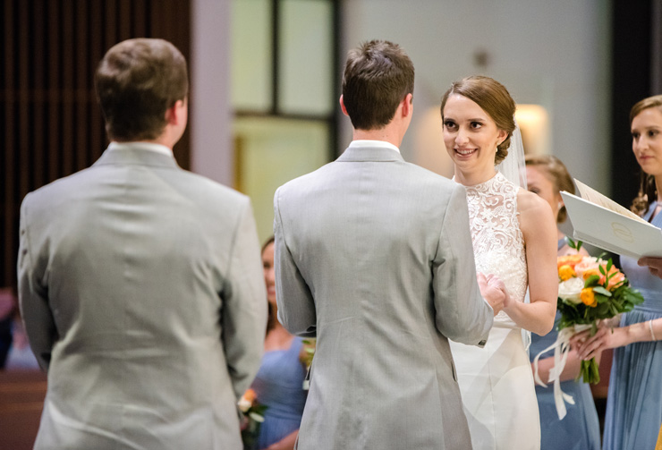 Elegant + Traditional Orange and Blue Wedding At The Gallery