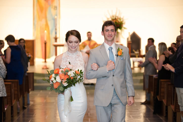Elegant + Traditional Orange and Blue Wedding At The Gallery