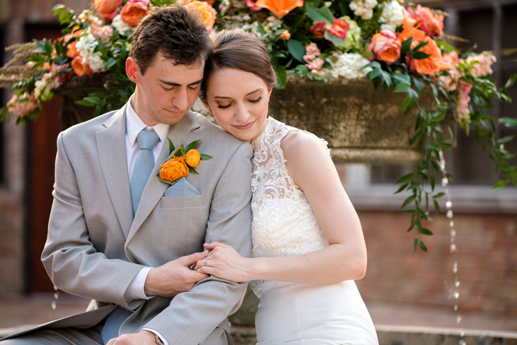 Elegant + Traditional Orange and Blue Wedding At The Gallery