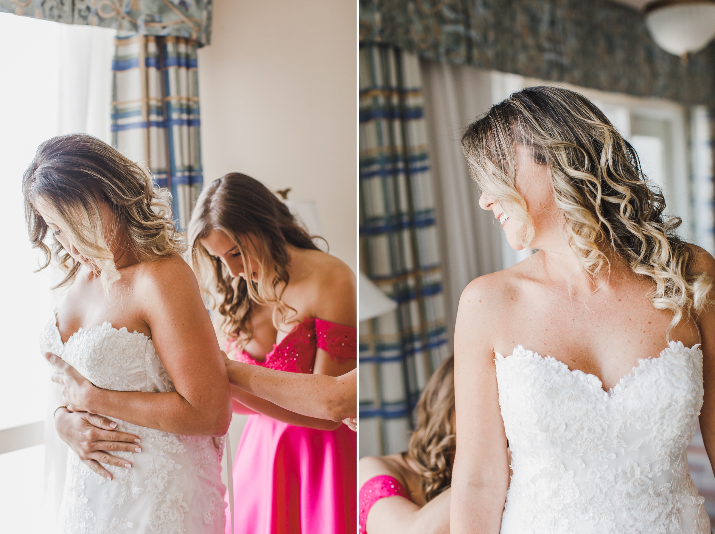 Bright and Bold Fuchsia Wedding On Virginia Beach