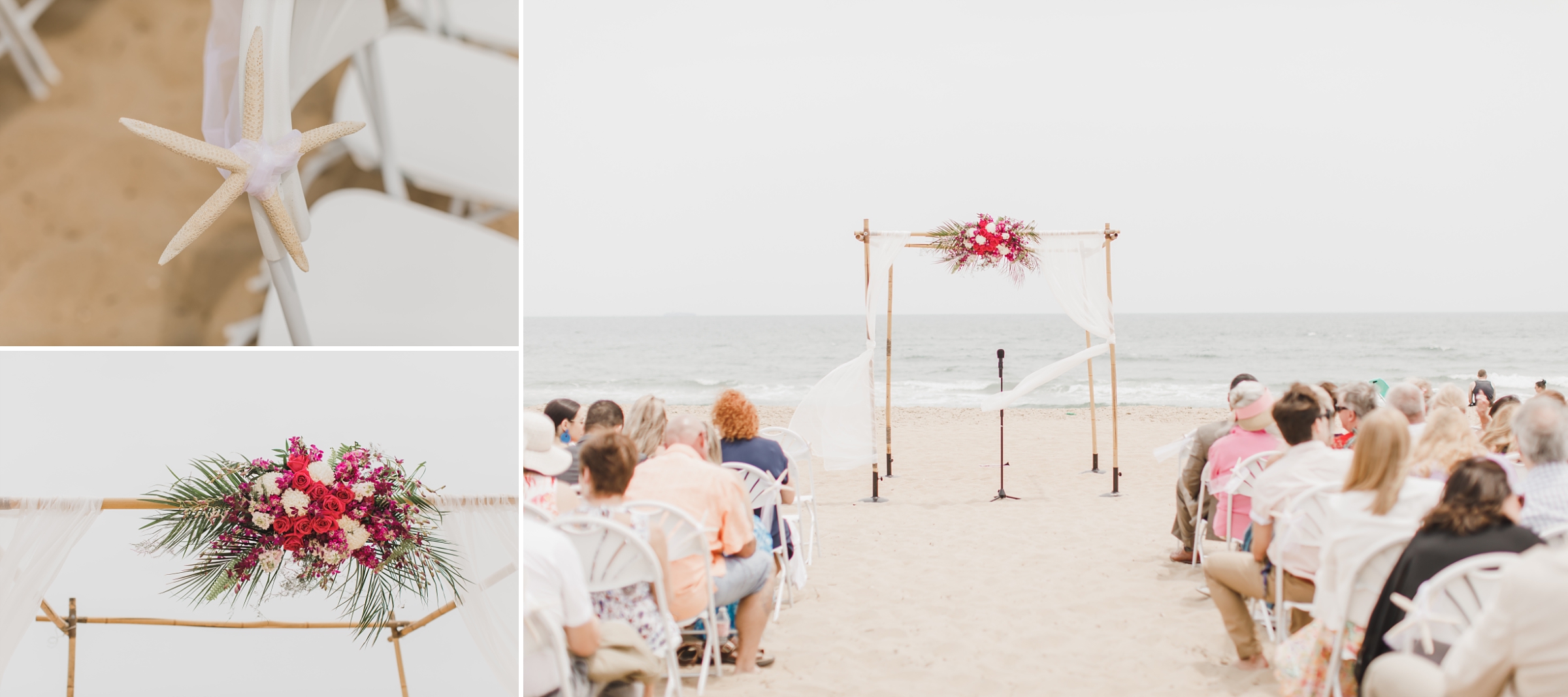 Bright and Bold Fuchsia Wedding On Virginia Beach