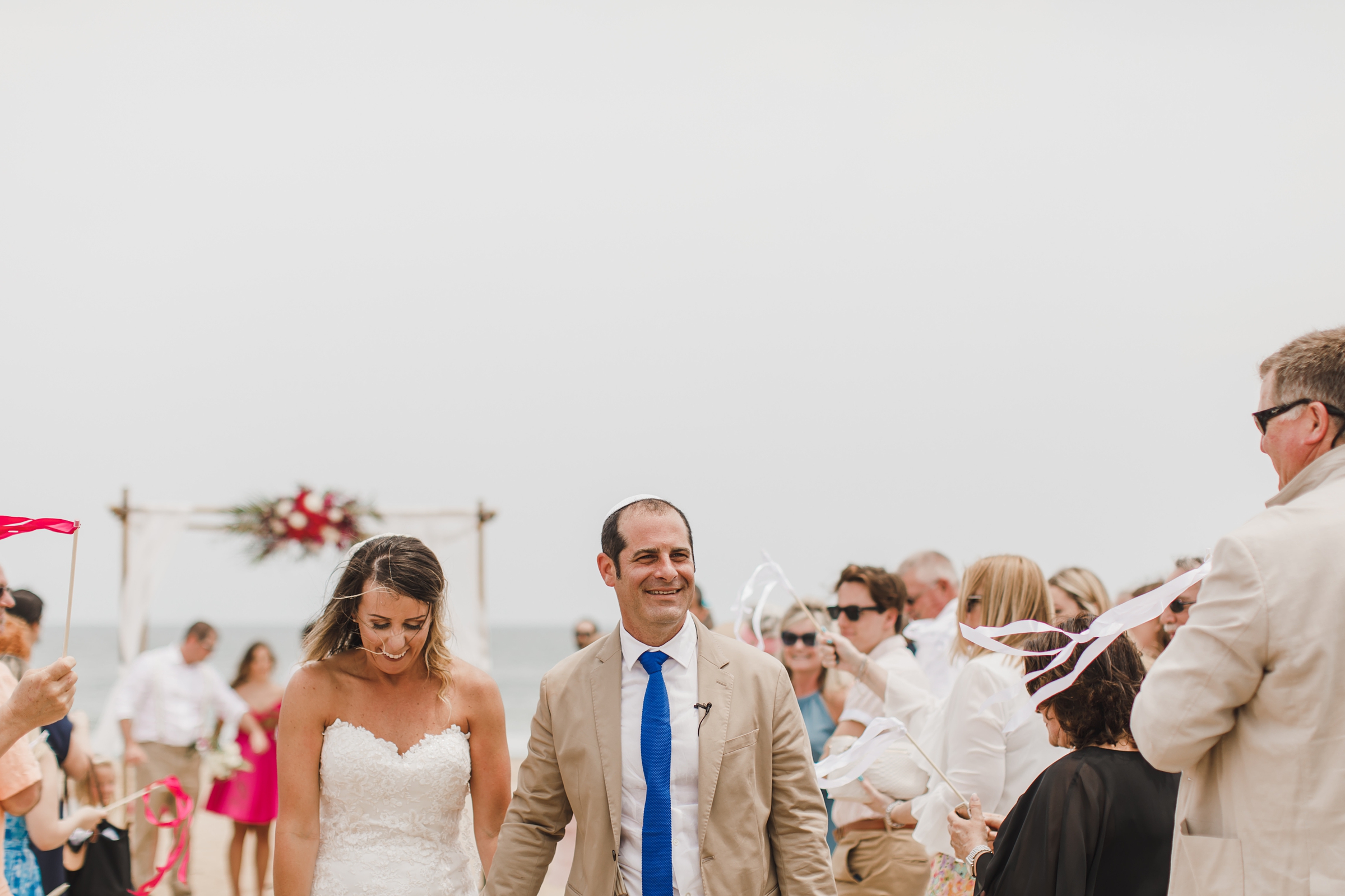 Bright and Bold Fuchsia Wedding On Virginia Beach