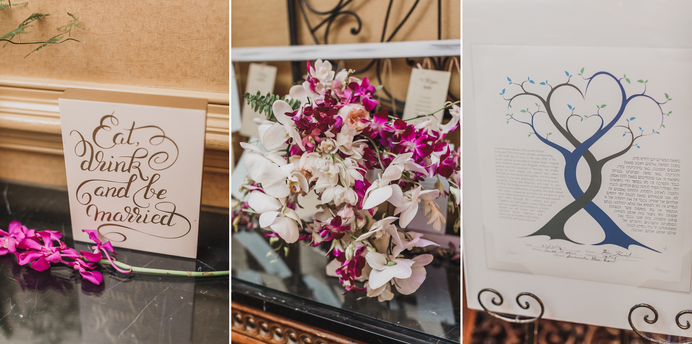 Bright and Bold Fuchsia Wedding On Virginia Beach