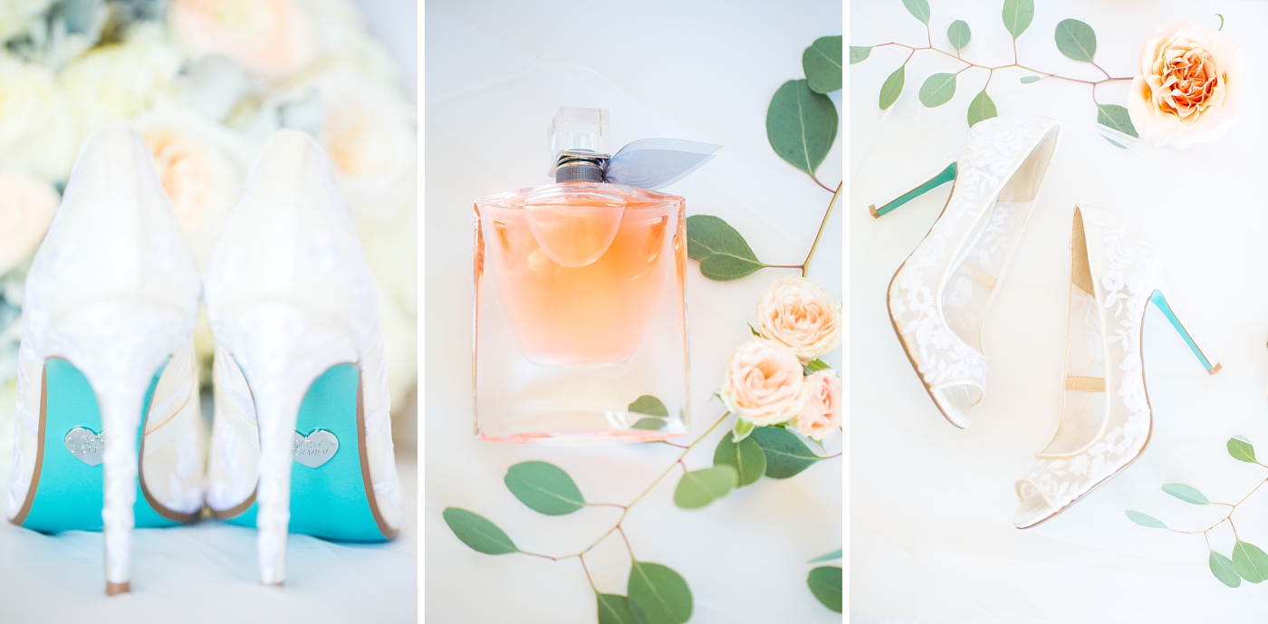 blue and peach wedding in Arizona