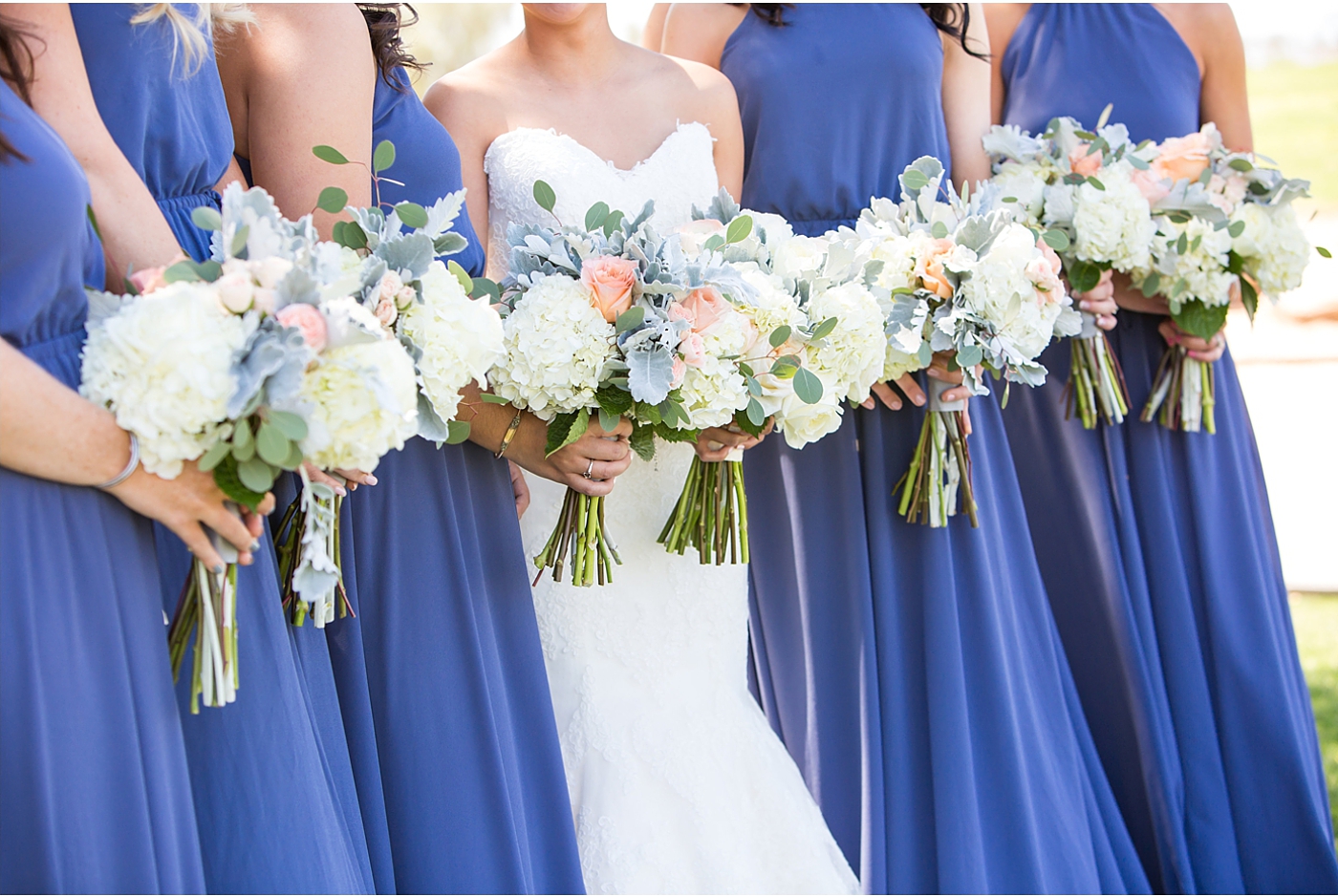 blue and peach wedding in Arizona