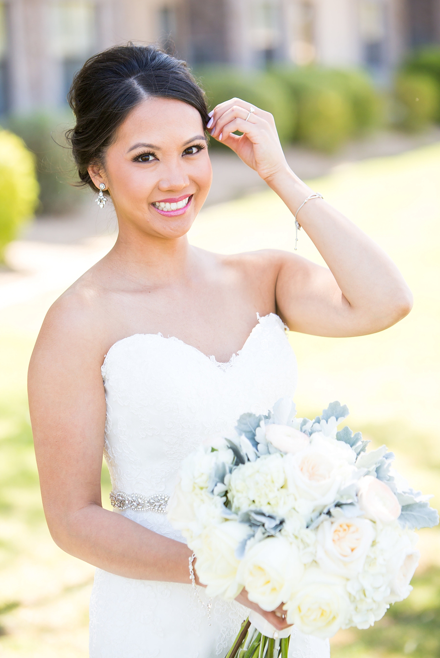 blue and peach wedding in Arizona