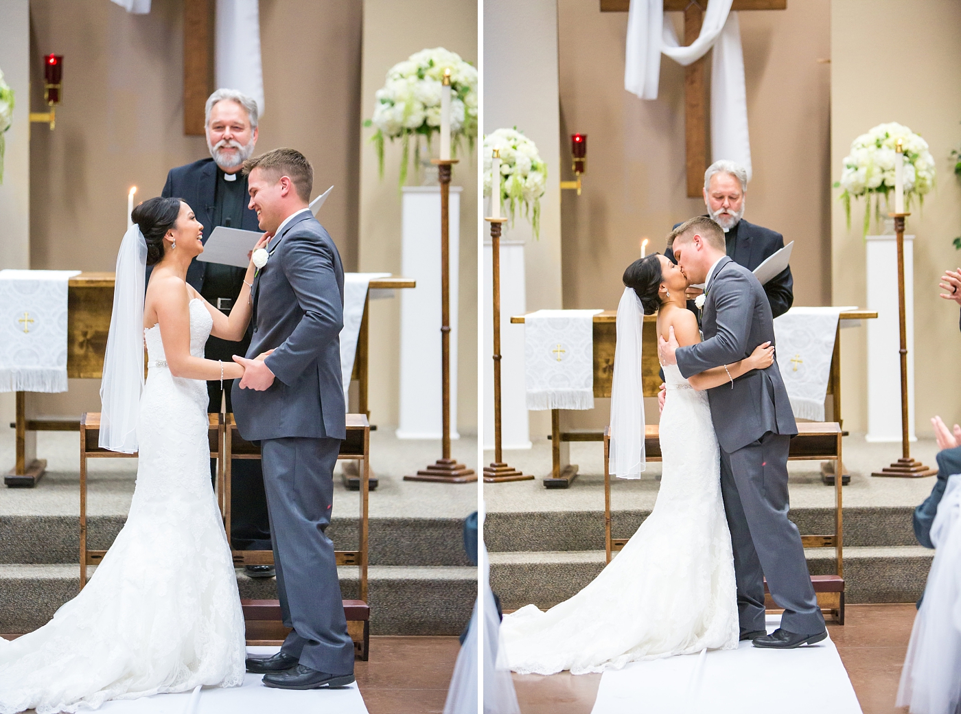 blue and peach wedding in Arizona