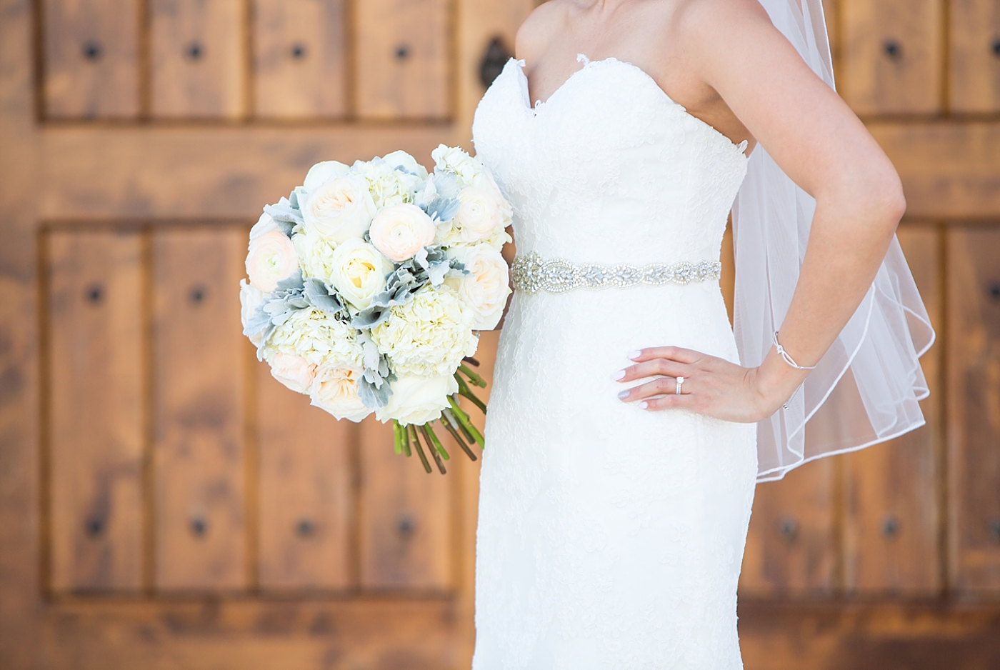 blue and peach wedding in Arizona