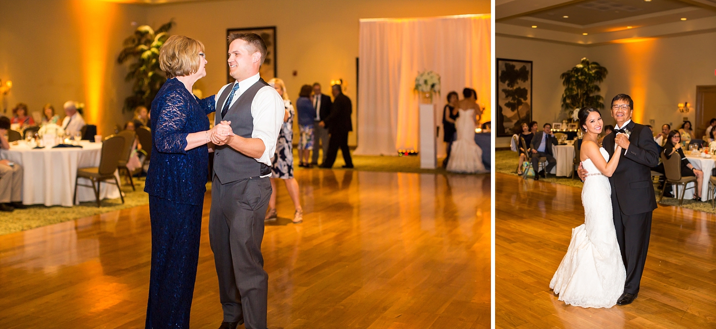 blue and peach wedding in Arizona