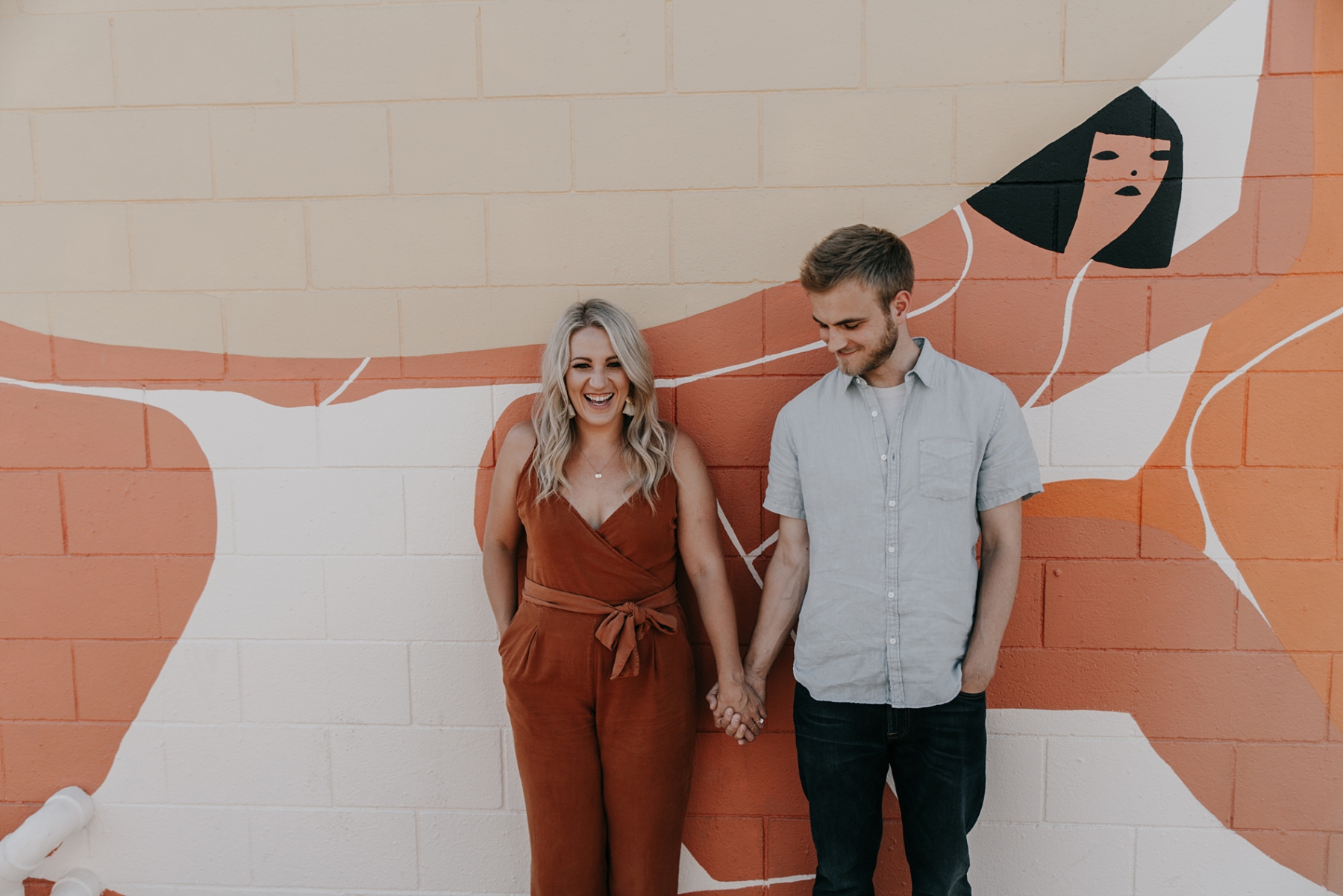 Desert Engagement Shoot With A Mint & Copper Palette