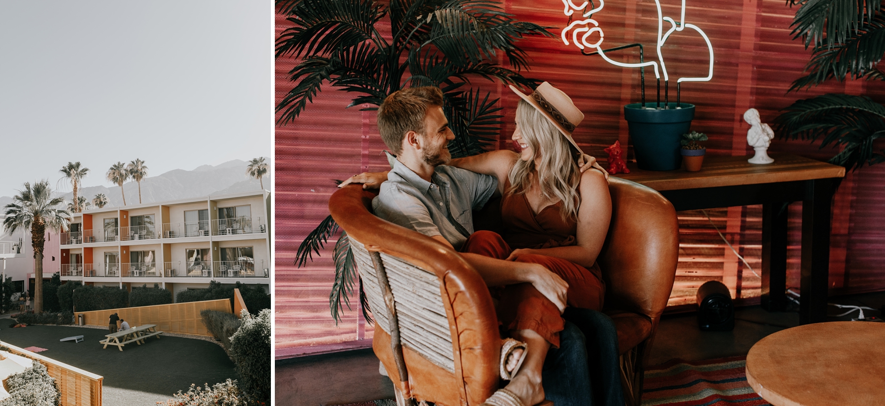 Desert Engagement Shoot With A Mint & Copper Palette