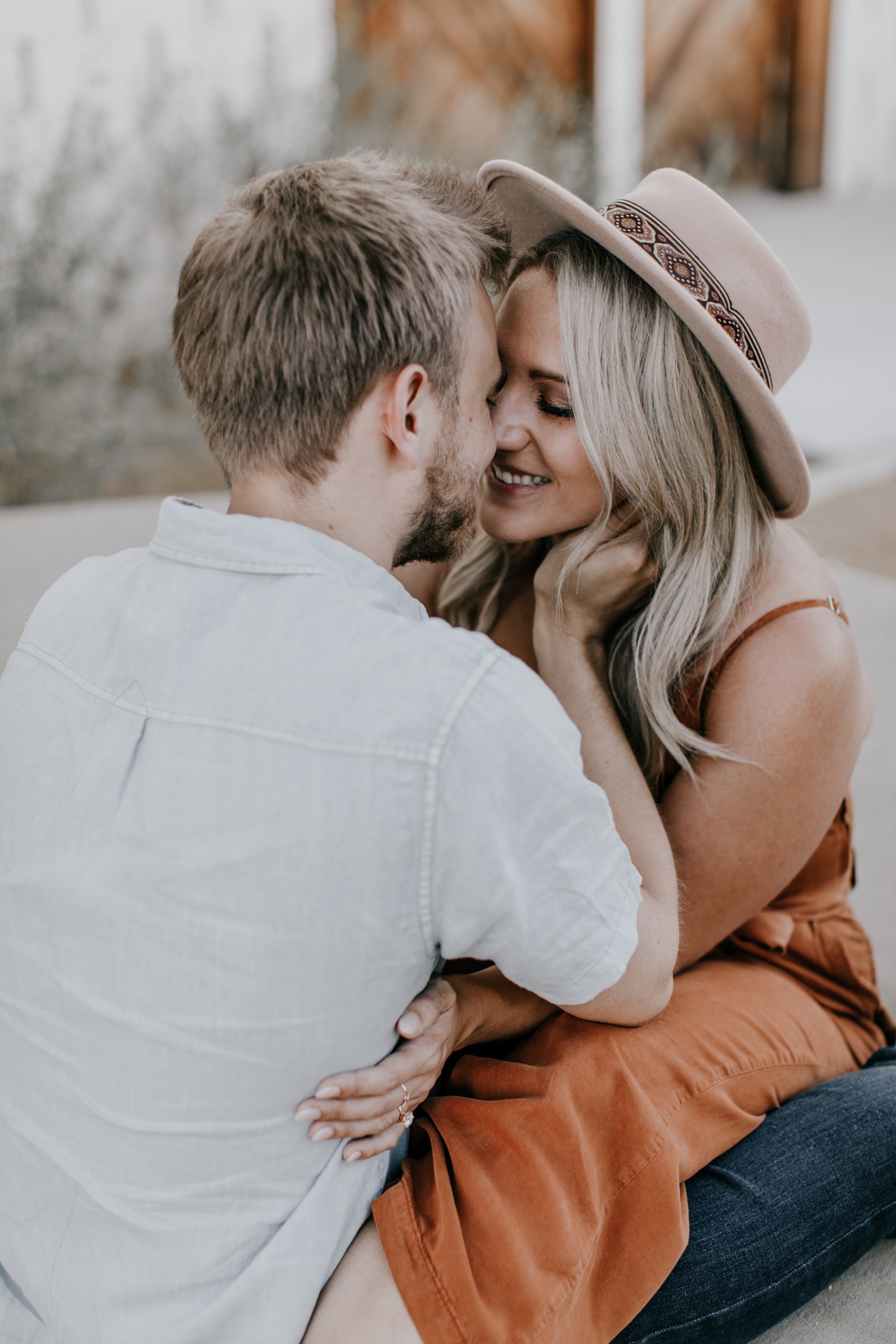 Desert Engagement Shoot With A Mint & Copper Palette