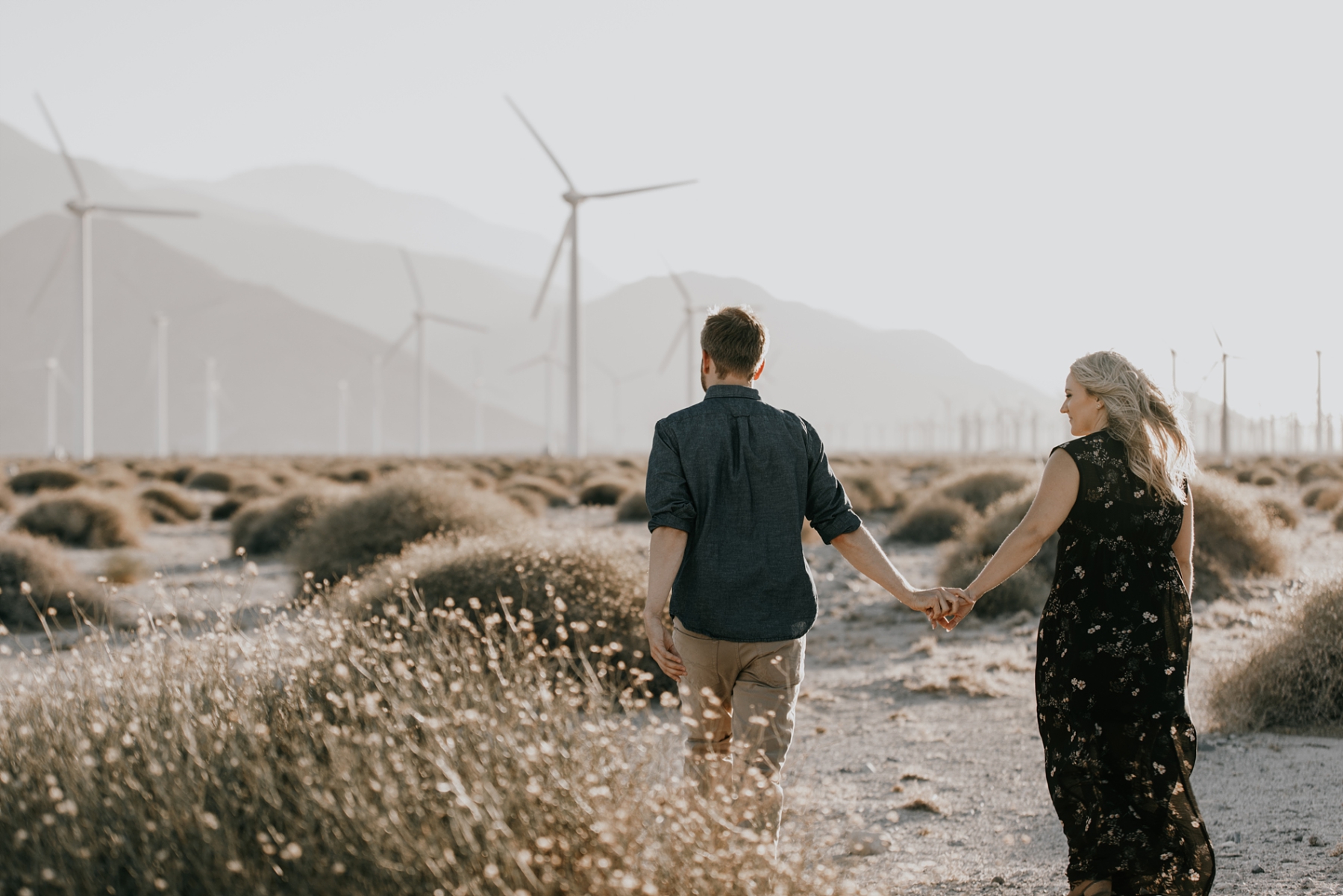 Desert Engagement Shoot With A Mint & Copper Palette